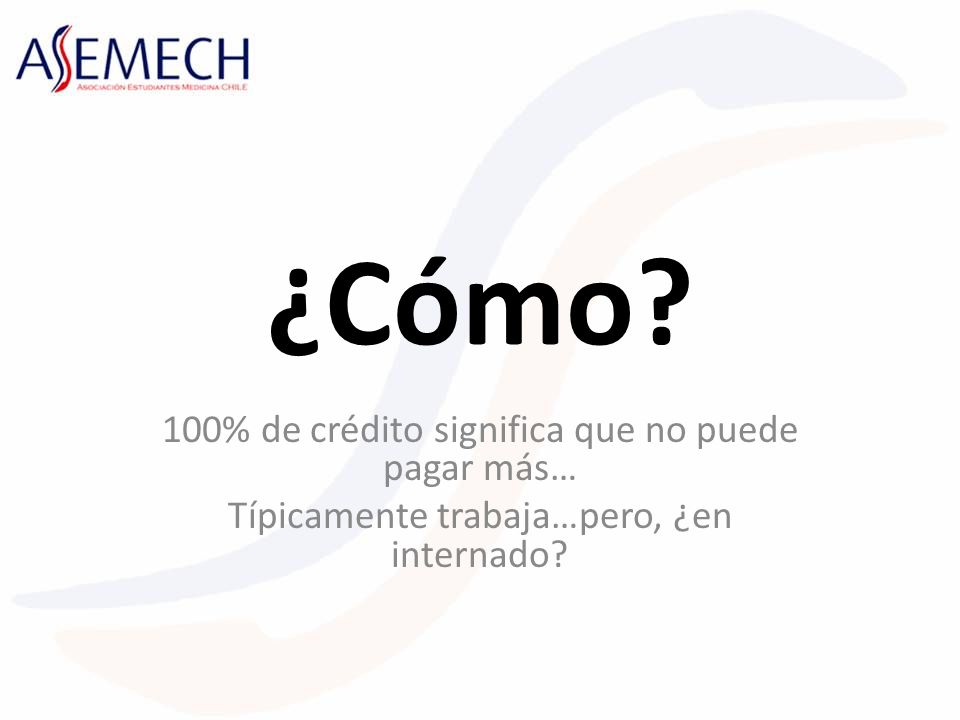 ¿Cómo 100% de crédito significa que no puede pagar más…