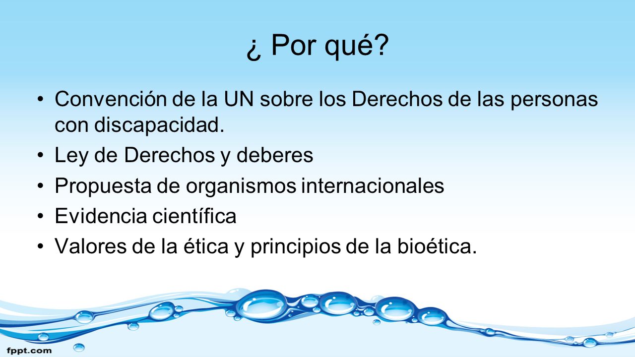 ¿ Por qué Convención de la UN sobre los Derechos de las personas con discapacidad. Ley de Derechos y deberes.