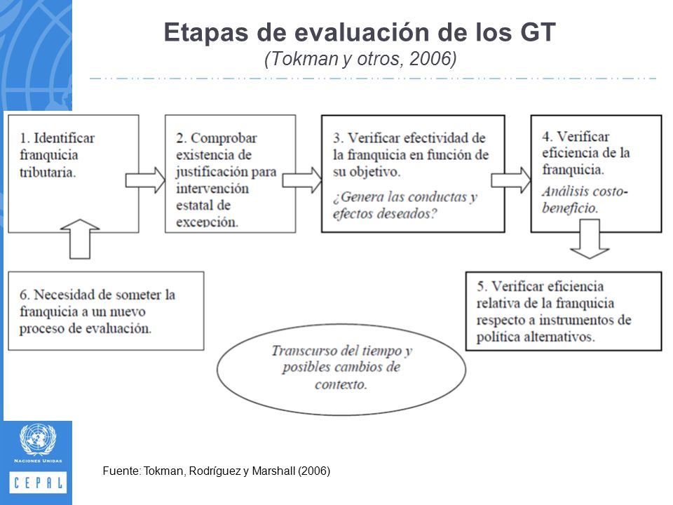 Etapas de evaluación de los GT (Tokman y otros, 2006)