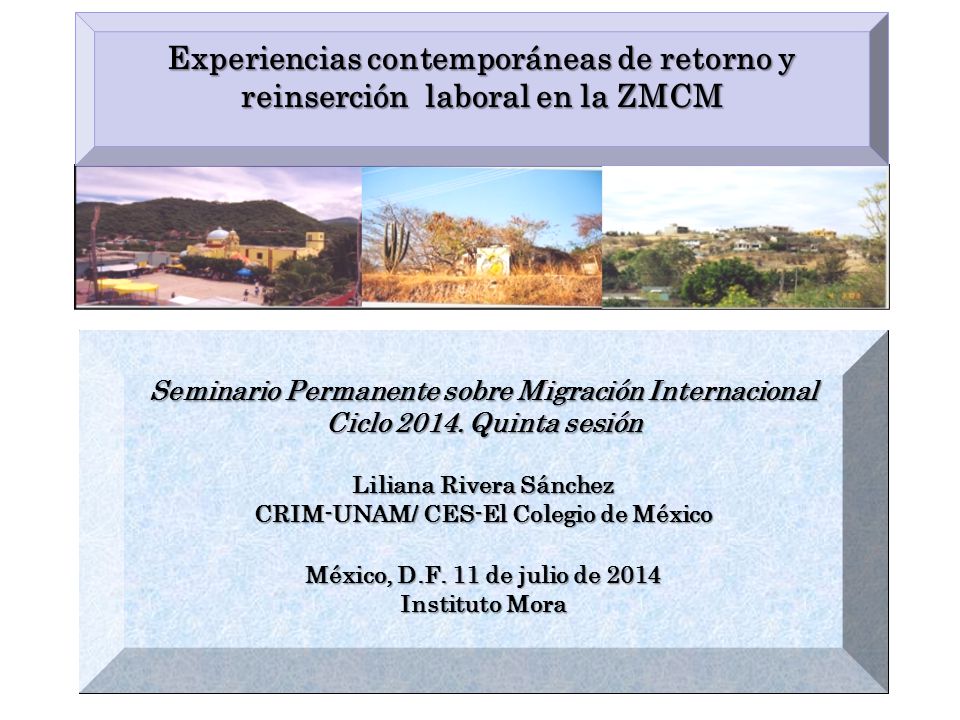 Experiencias contemporáneas de retorno y reinserción laboral en la ZMCM