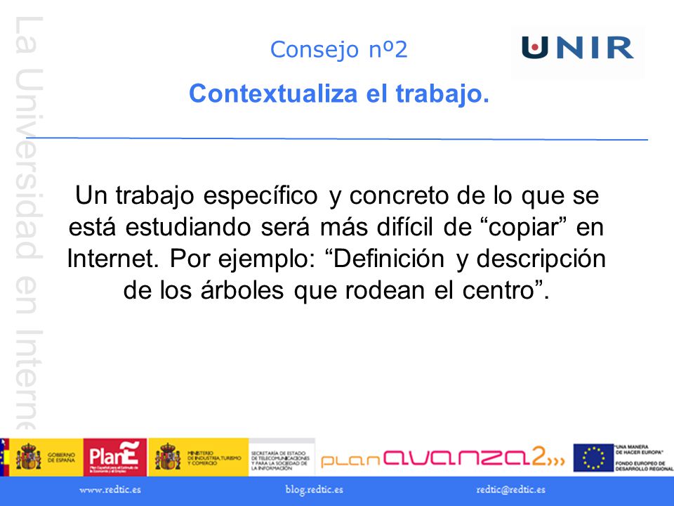 Contextualiza el trabajo.