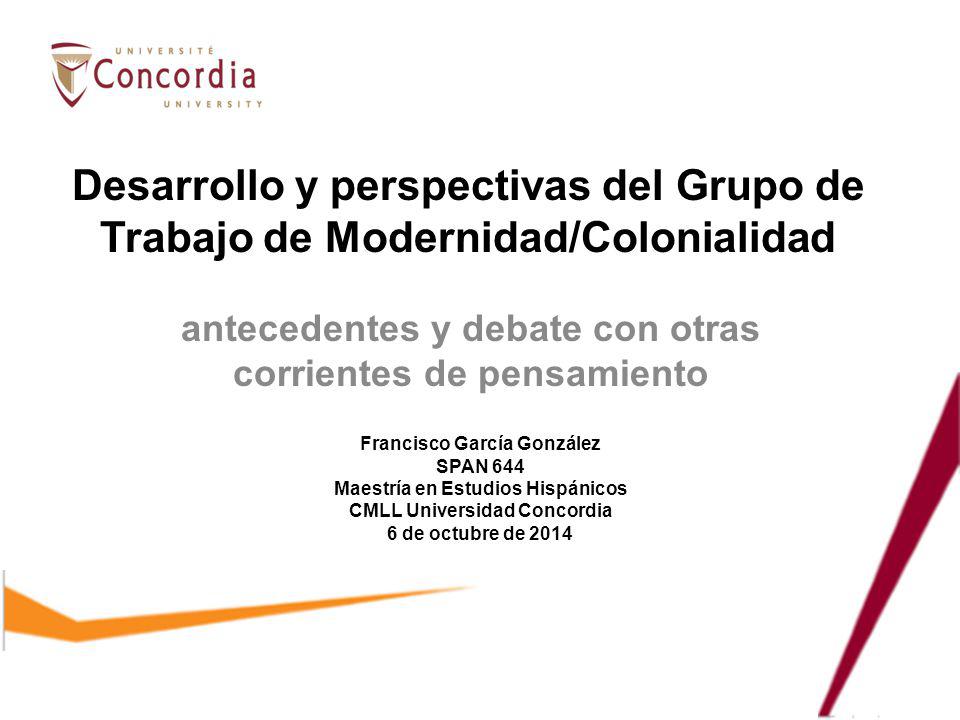 antecedentes y debate con otras corrientes de pensamiento