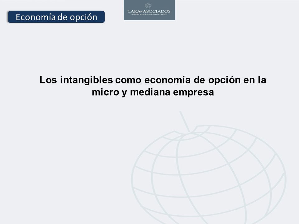 Los intangibles como economía de opción en la micro y mediana empresa