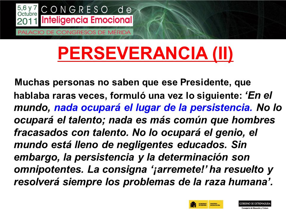 PERSEVERANCIA (II)