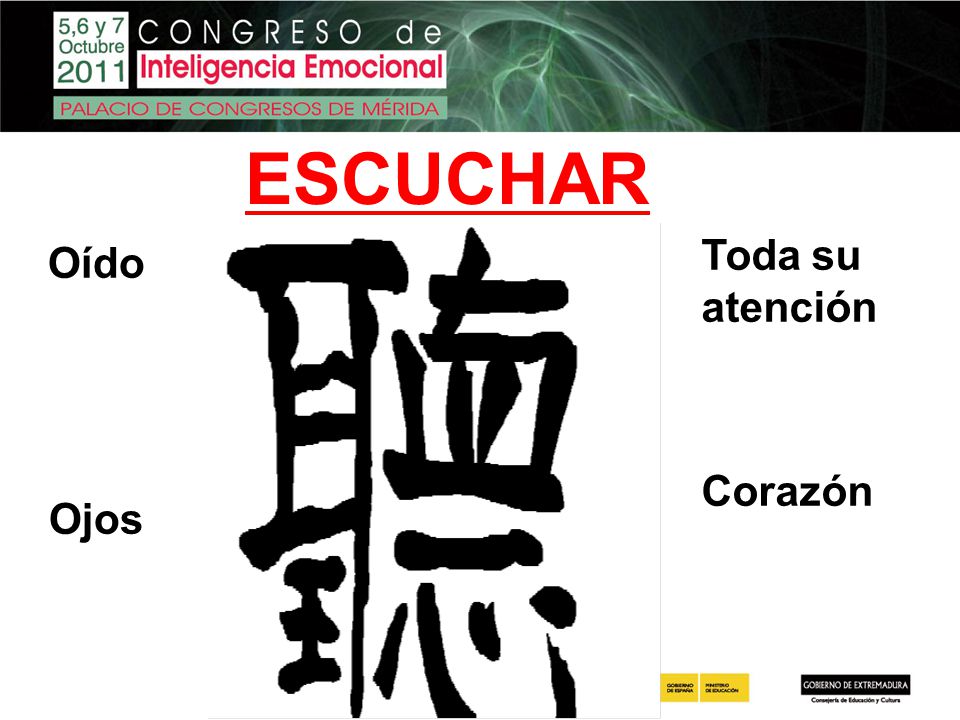 ESCUCHAR Toda su atención Corazón Oído Ojos 13