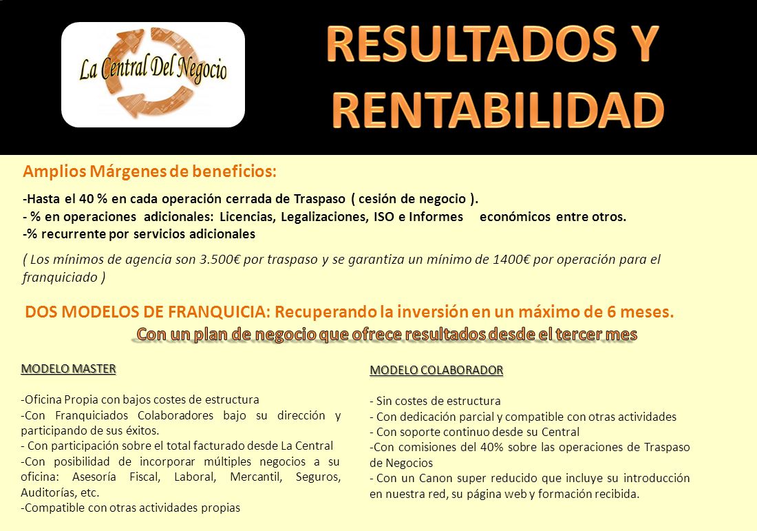 Con un plan de negocio que ofrece resultados desde el tercer mes