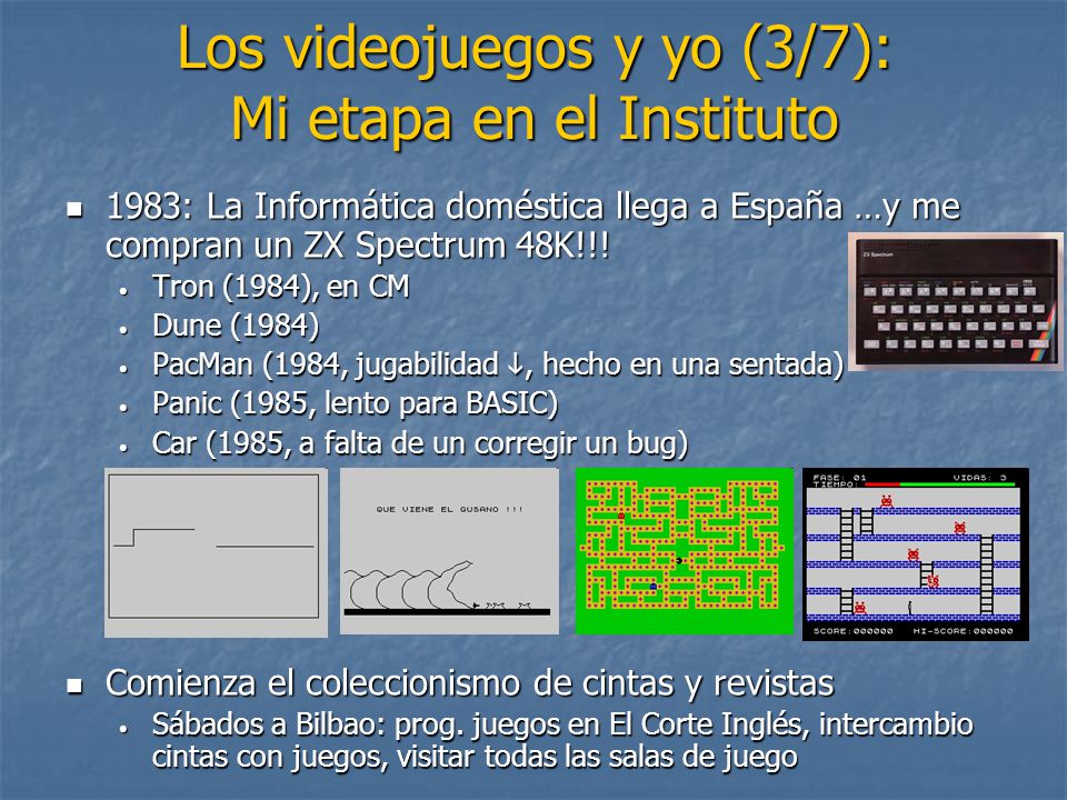Los videojuegos y yo (3/7): Mi etapa en el Instituto