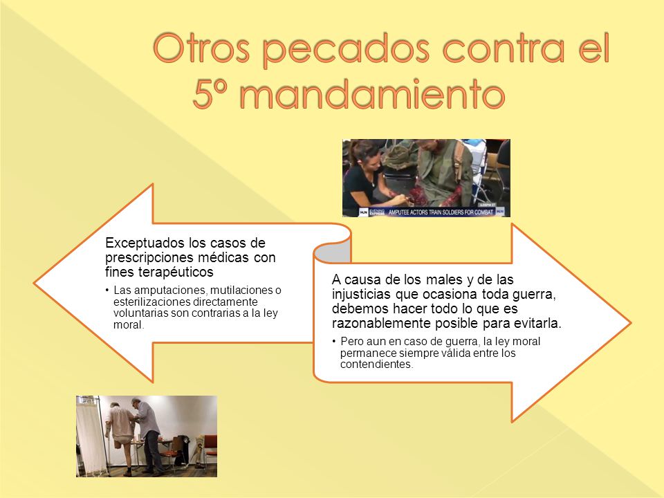 Otros pecados contra el 5º mandamiento