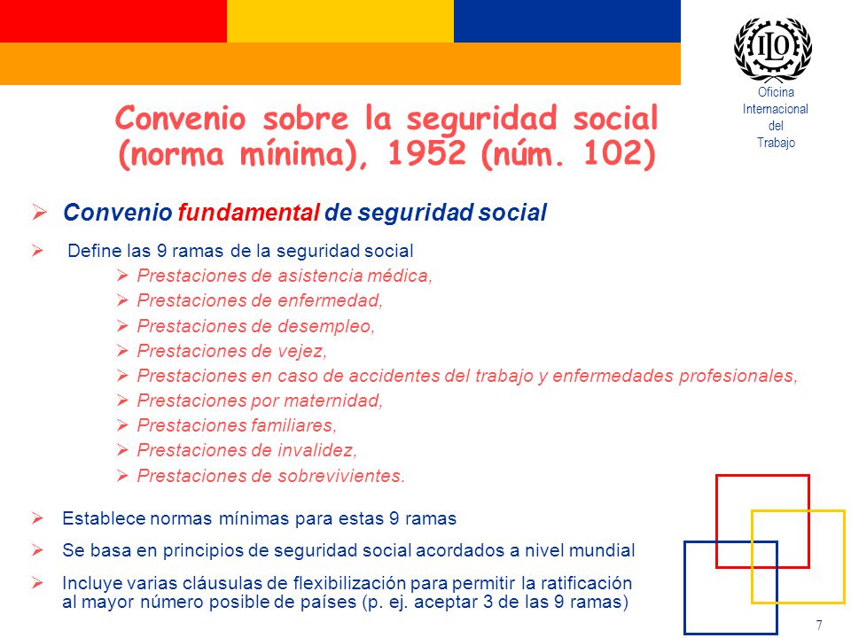 Convenio sobre la seguridad social (norma mínima), 1952 (núm. 102)