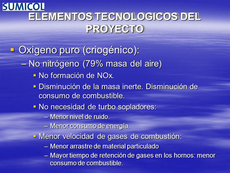 ELEMENTOS TECNOLOGICOS DEL PROYECTO