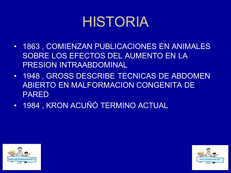 HISTORIA 1863 , COMIENZAN PUBLICACIONES EN ANIMALES SOBRE LOS EFECTOS DEL AUMENTO EN LA PRESION INTRAABDOMINAL.