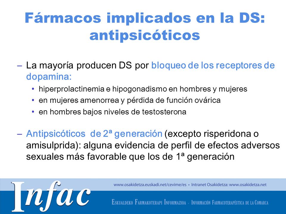 Fármacos implicados en la DS: antipsicóticos