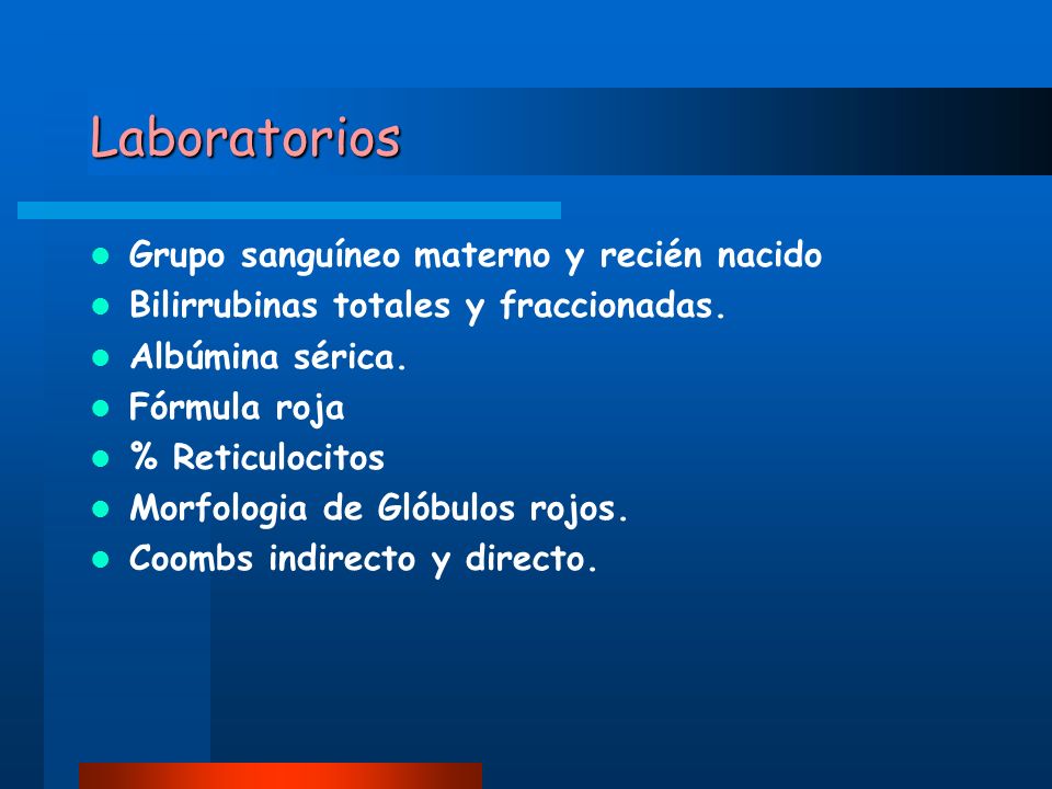 Laboratorios Grupo sanguíneo materno y recién nacido