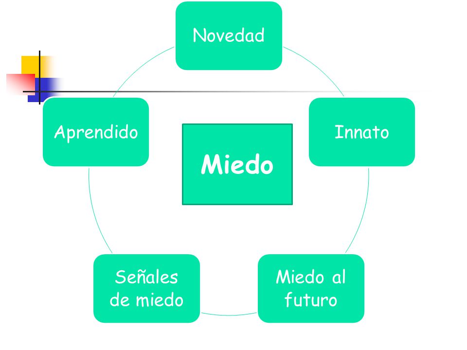 Novedad Innato Miedo al futuro Señales de miedo Aprendido Miedo
