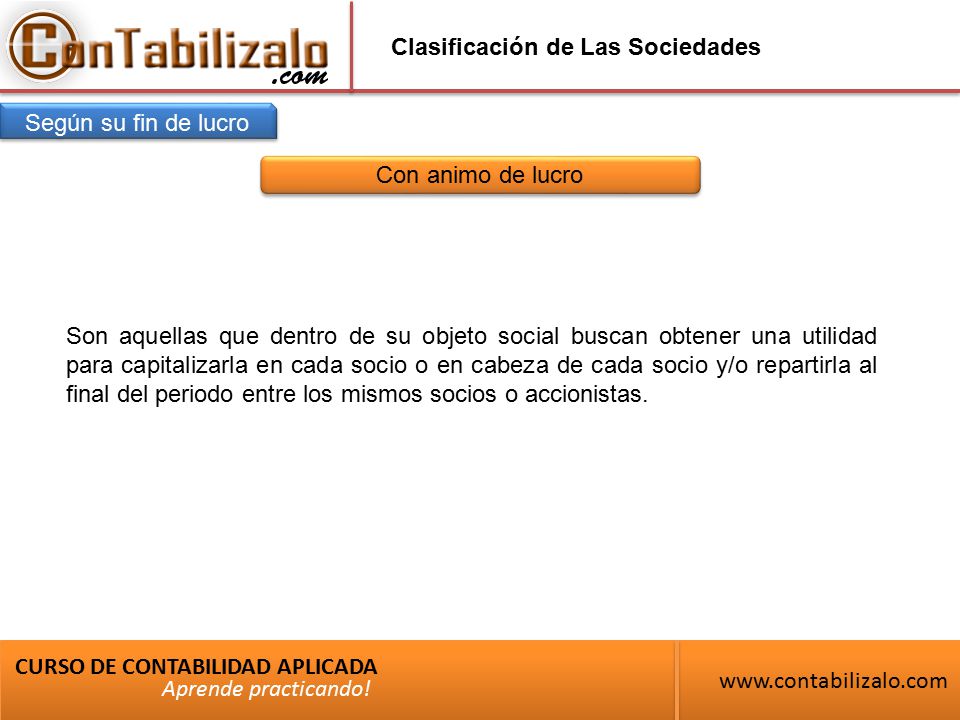 Clasificación de Las Sociedades