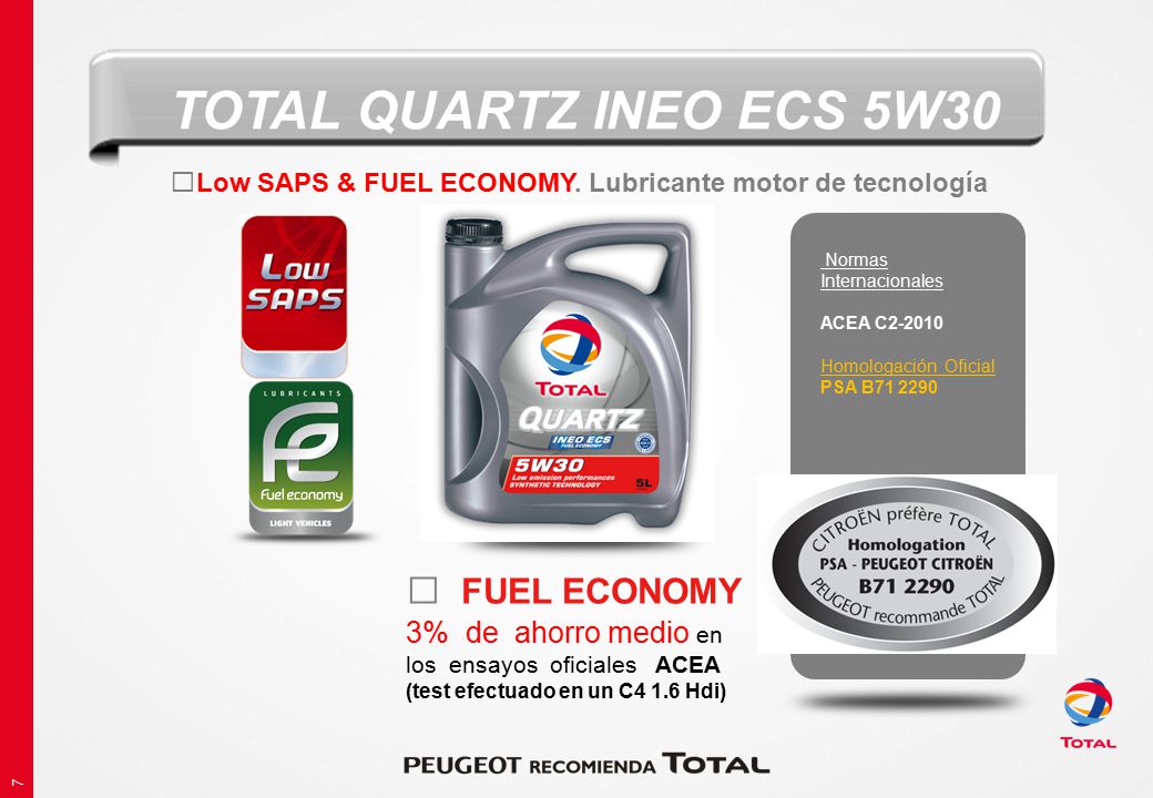 ﻿Low SAPS & FUEL ECONOMY. Lubricante motor de tecnología sintética.