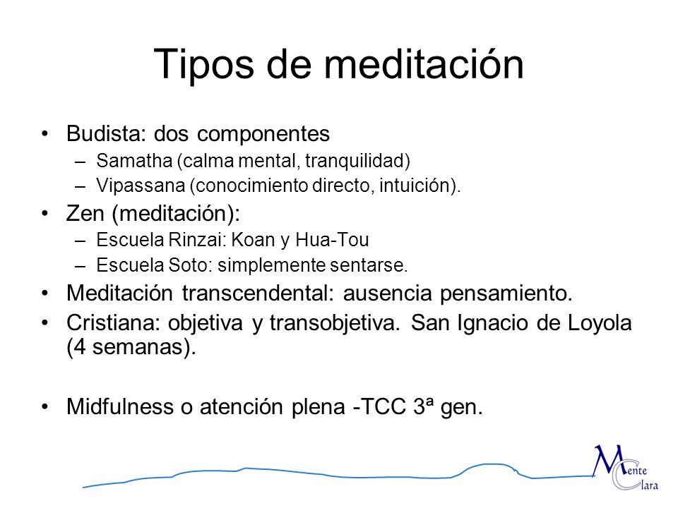Tipos de meditación Budista: dos componentes Zen (meditación):