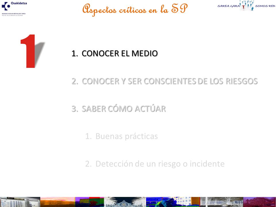 Aspectos críticos en la SP