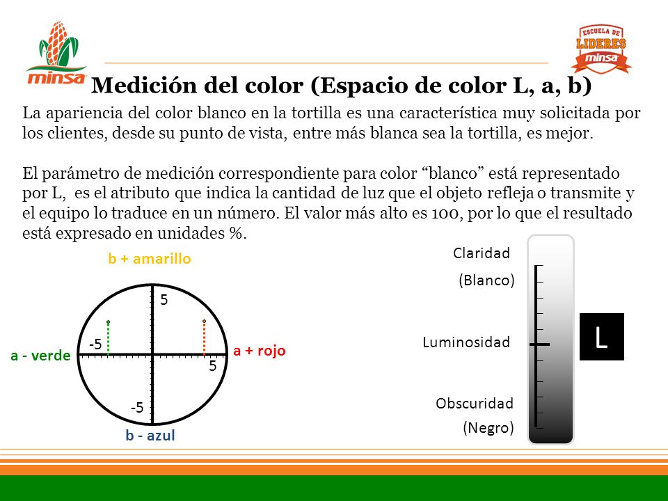 Medición del color (Espacio de color L, a, b)