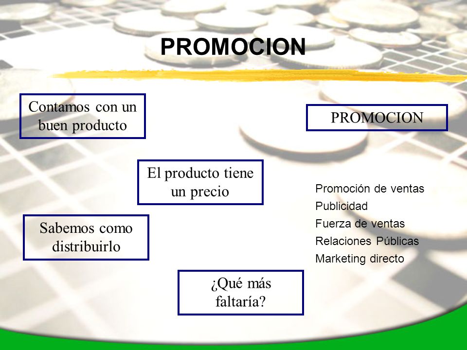 PROMOCION Contamos con un buen producto PROMOCION