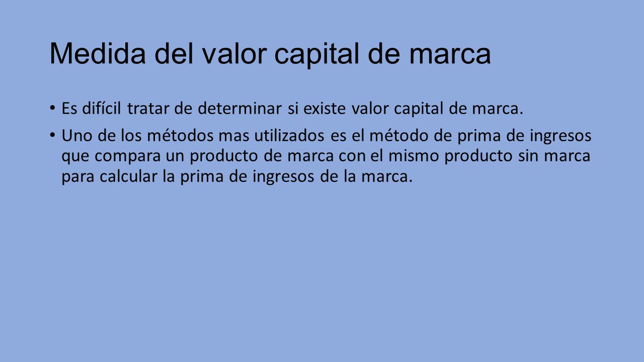 Medida del valor capital de marca