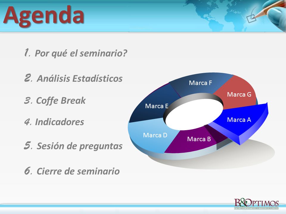 Agenda 1. Por qué el seminario 2. Análisis Estadísticos