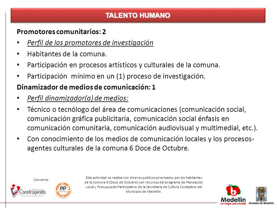 Promotores comunitarios: 2 Perfil de los promotores de investigación