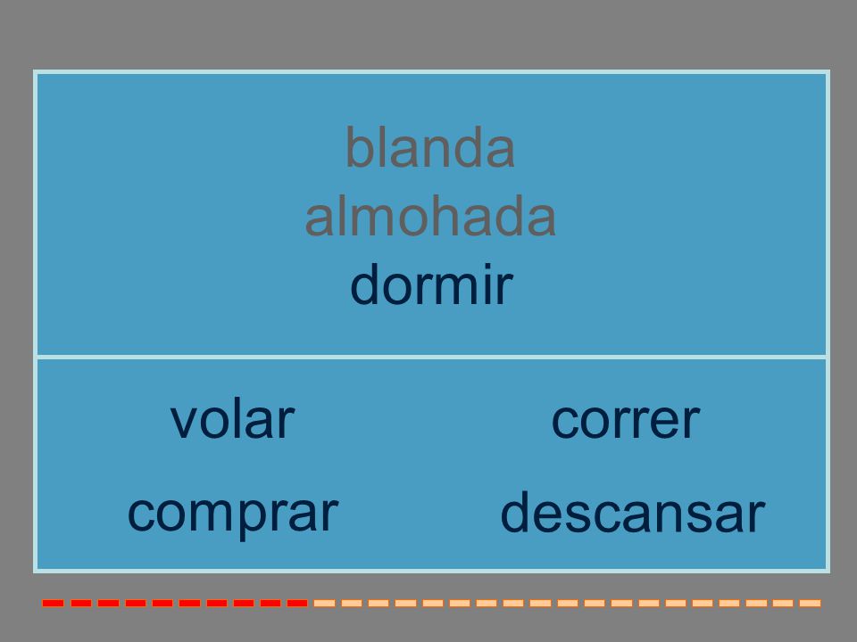 blanda almohada dormir volar correr comprar descansar