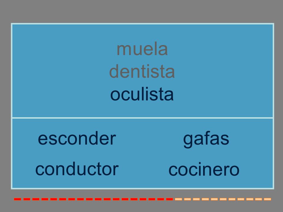 muela dentista oculista esconder gafas conductor cocinero