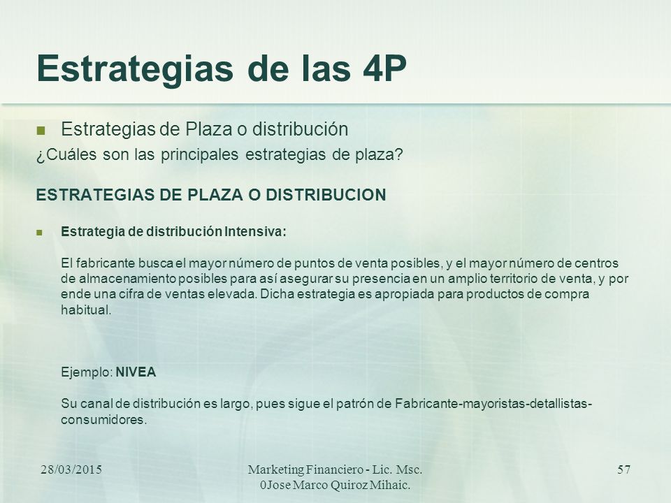 Marketing Financiero - Lic. Msc. 0Jose Marco Quiroz Mihaic.