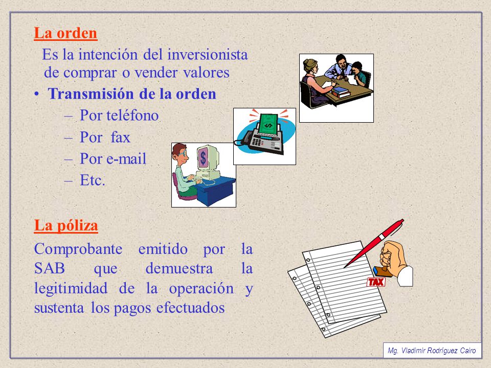 Es la intención del inversionista de comprar o vender valores