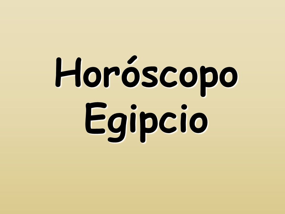 Horóscopo Egipcio