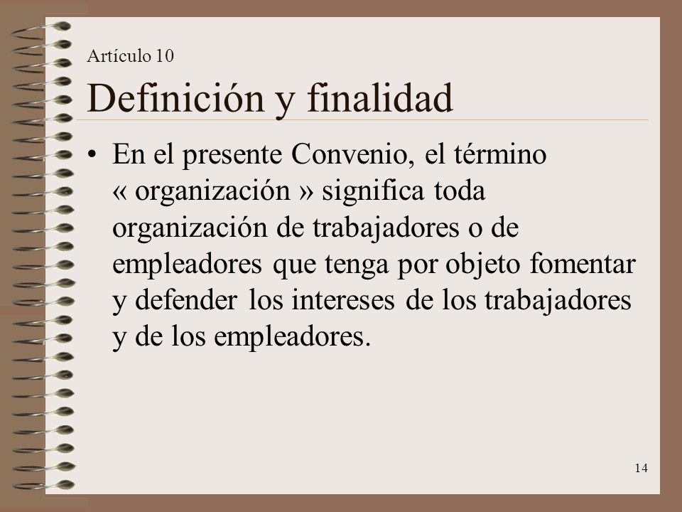 Artículo 10 Definición y finalidad