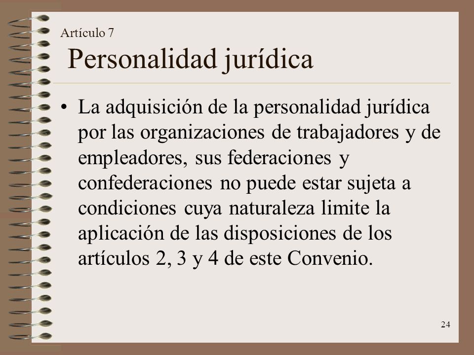 Artículo 7 Personalidad jurídica
