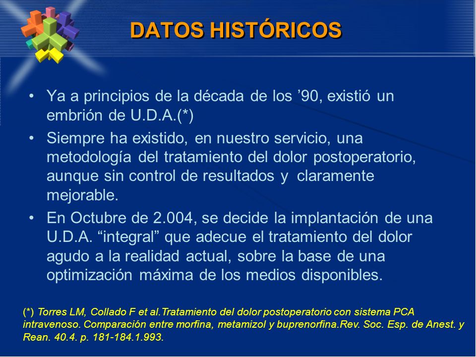 DATOS HISTÓRICOS Ya a principios de la década de los ’90, existió un embrión de U.D.A.(*)
