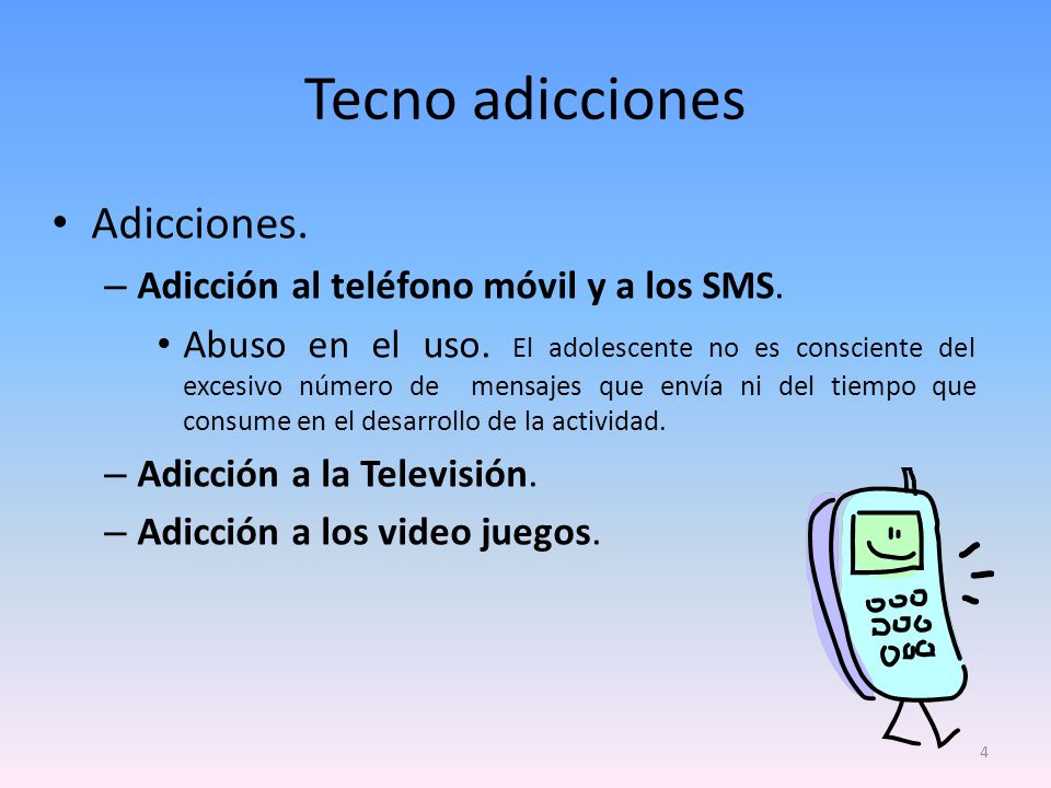Tecno adicciones Adicciones. Adicción al teléfono móvil y a los SMS.
