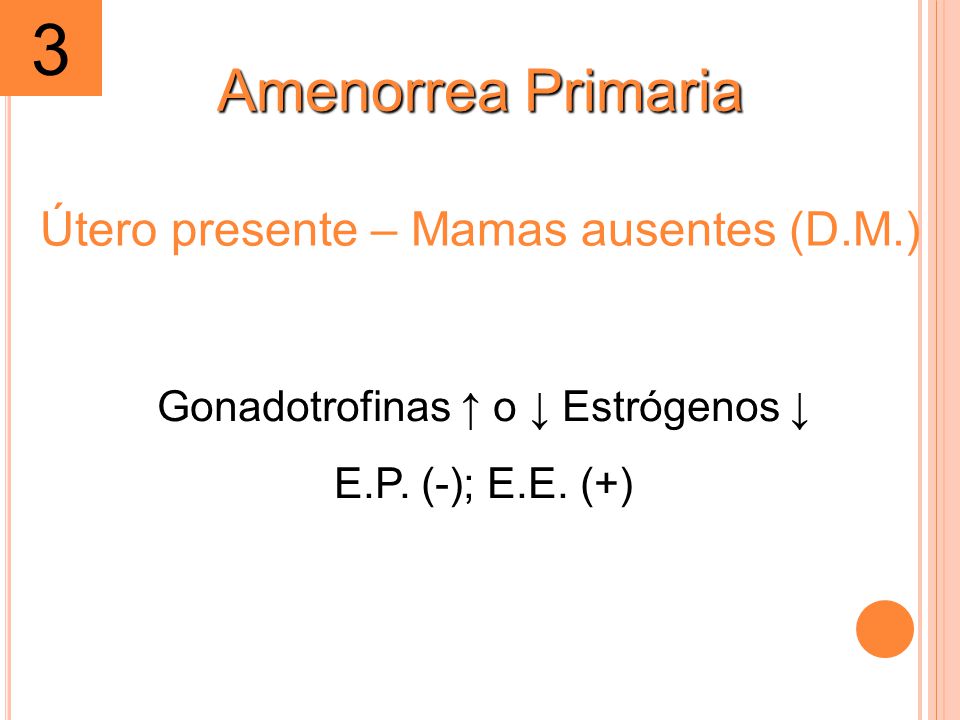 3 Amenorrea Primaria Útero presente – Mamas ausentes (D.M.)