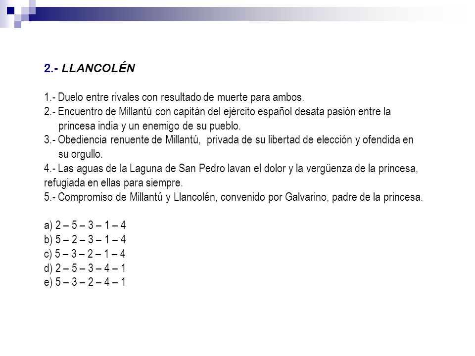 2.- LLANCOLÉN 1.- Duelo entre rivales con resultado de muerte para ambos.