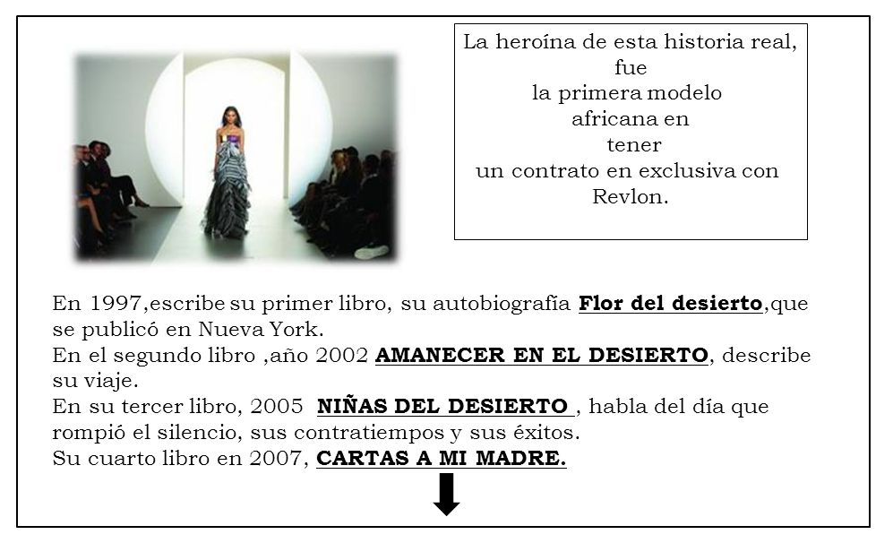 La heroína de esta historia real, fue la primera modelo africana en