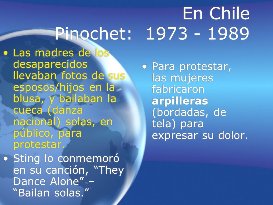 En Chile Pinochet: