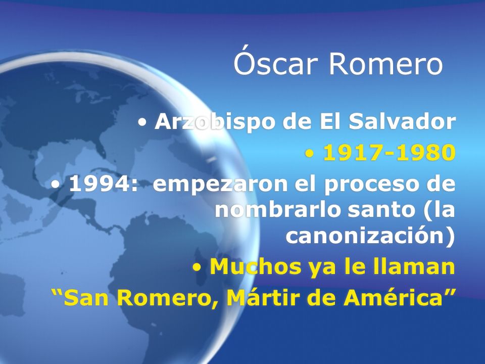 Óscar Romero Arzobispo de El Salvador