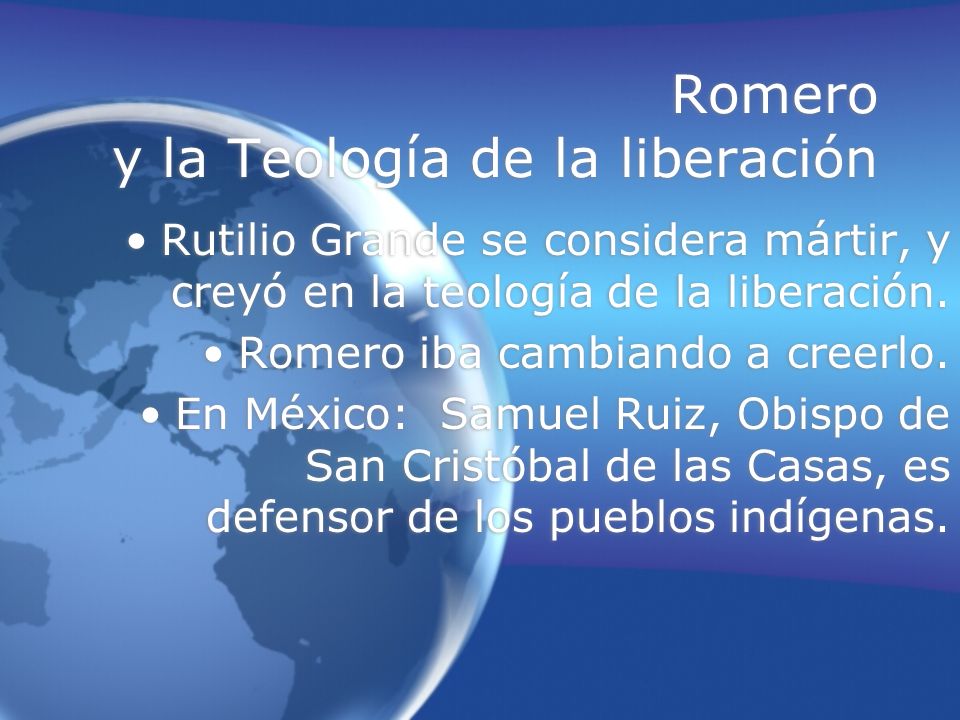 Romero y la Teología de la liberación