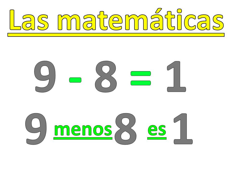 Las matemáticas = menos es