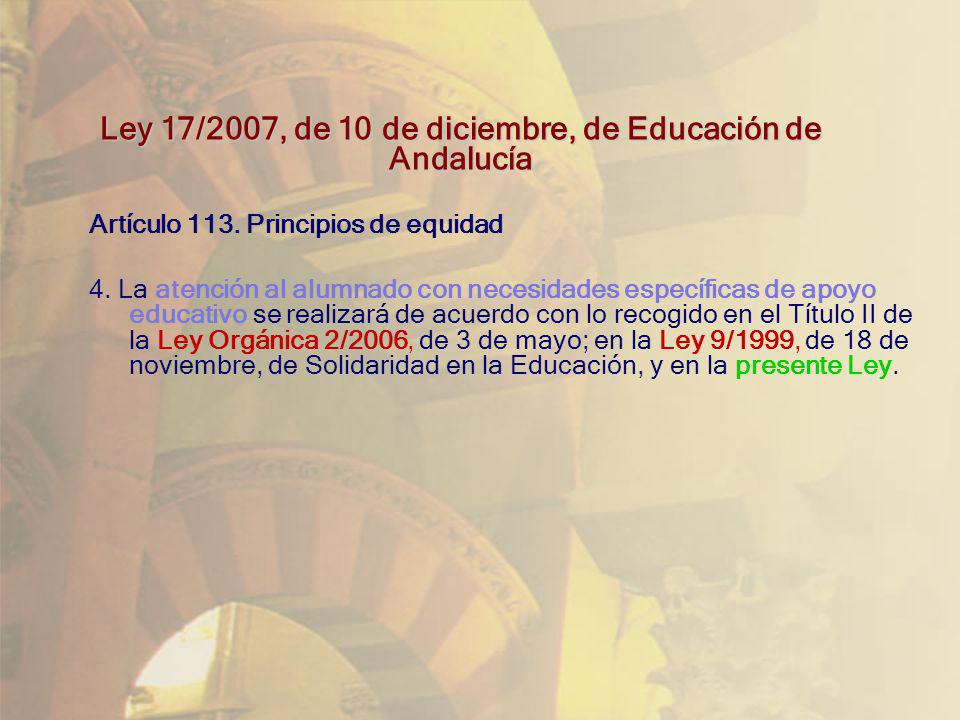 Ley 17/2007, de 10 de diciembre, de Educación de Andalucía