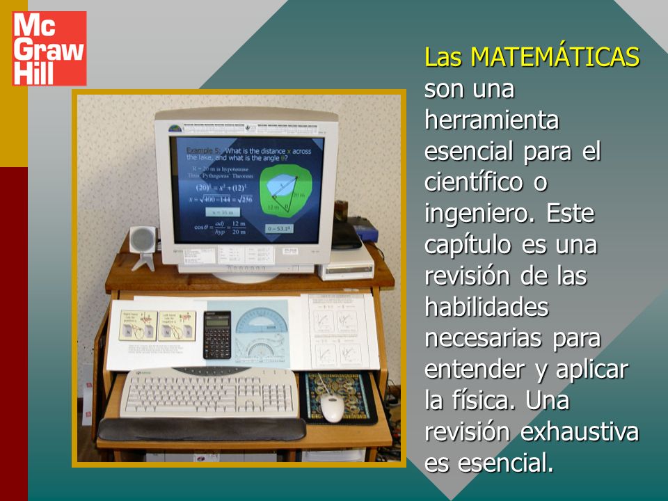 Las MATEMÁTICAS son una herramienta esencial para el científico o ingeniero.