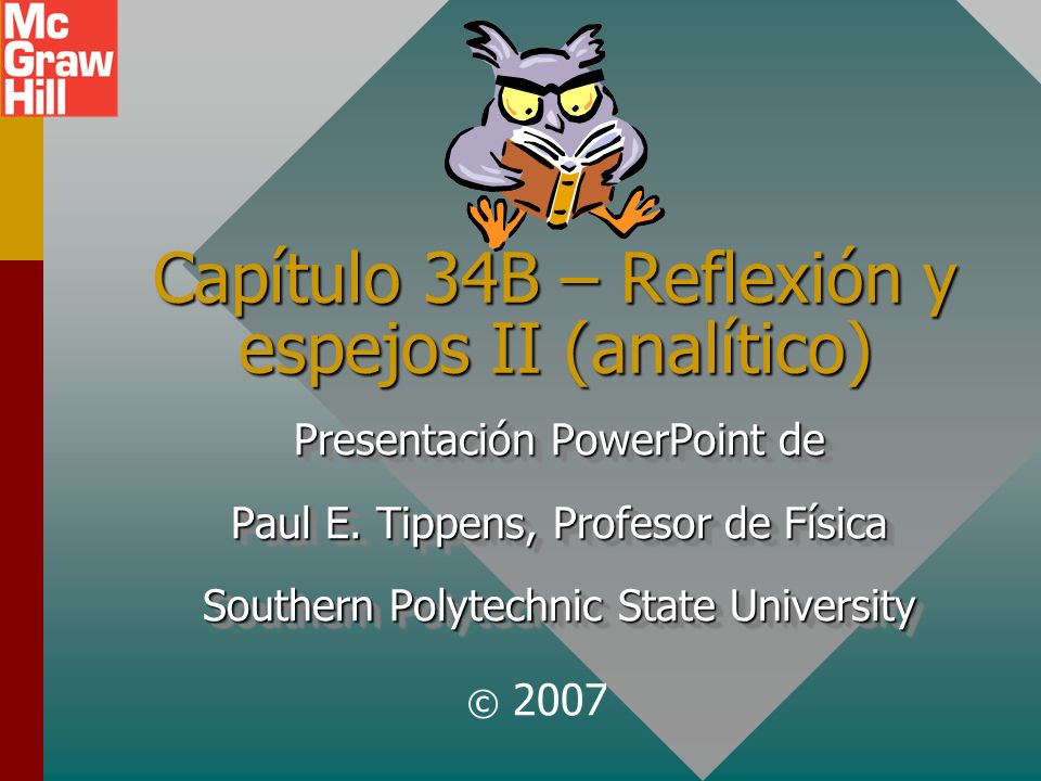 Capítulo 34B – Reflexión y espejos II (analítico)