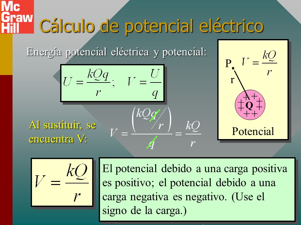 Cálculo de potencial eléctrico