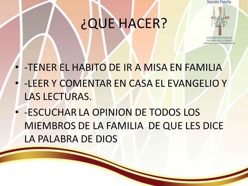 ¿QUE HACER -TENER EL HABITO DE IR A MISA EN FAMILIA