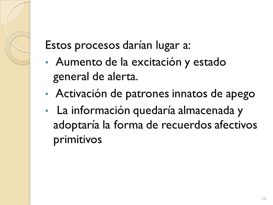 Estos procesos darían lugar a: