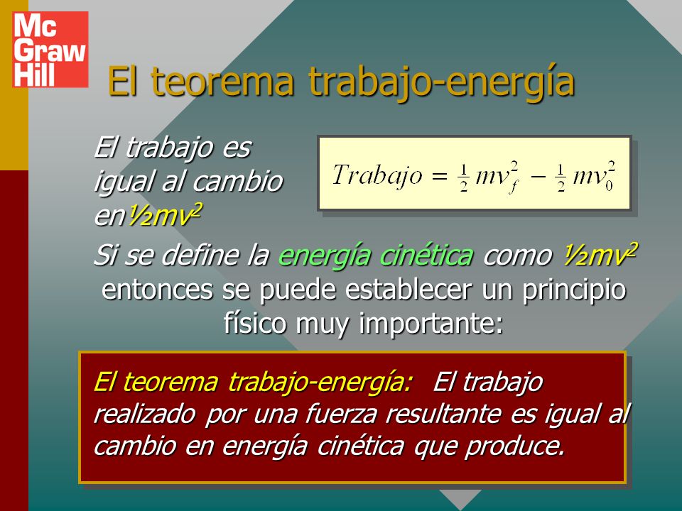 El teorema trabajo-energía